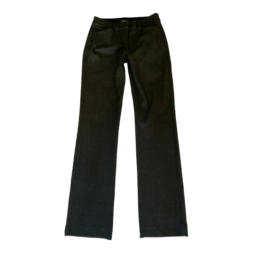 Express Work Pants Charcoal Gray Size 00r Low Ris… - image 7